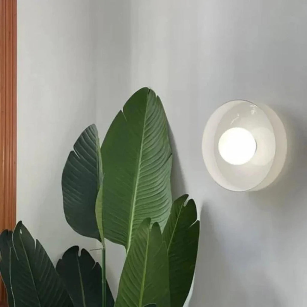 Retro Glass Flush Mount Ceiling Light With Warm LED Glow — Halden Lighting