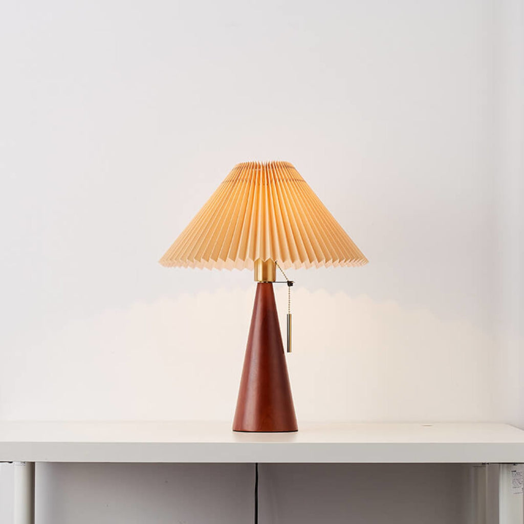 Scandinavian Wood Table Lamp With Warm LED Glow — Halden Lighting