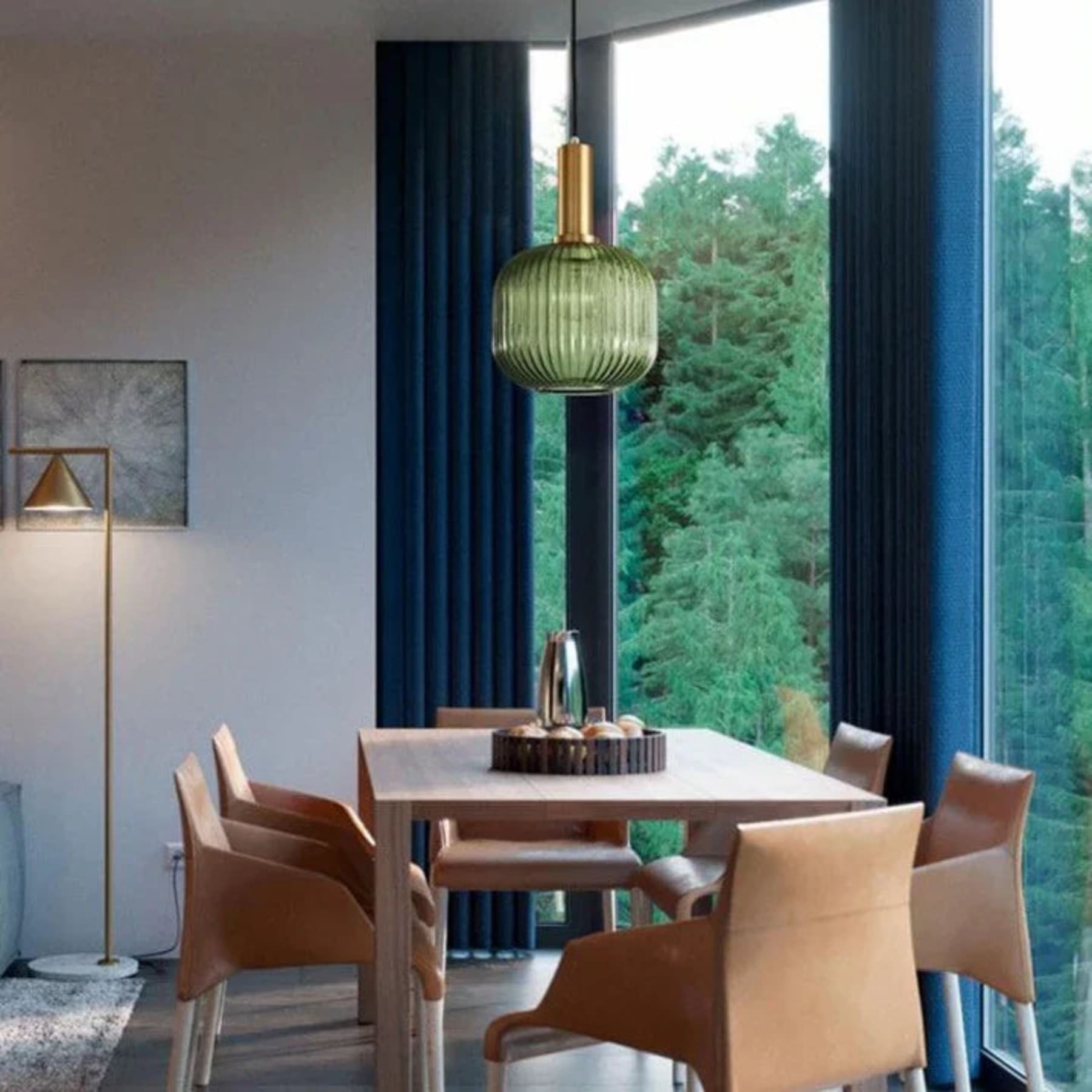 Modern Glass Pendant Light With Warm LED Glow — Halden Lighting