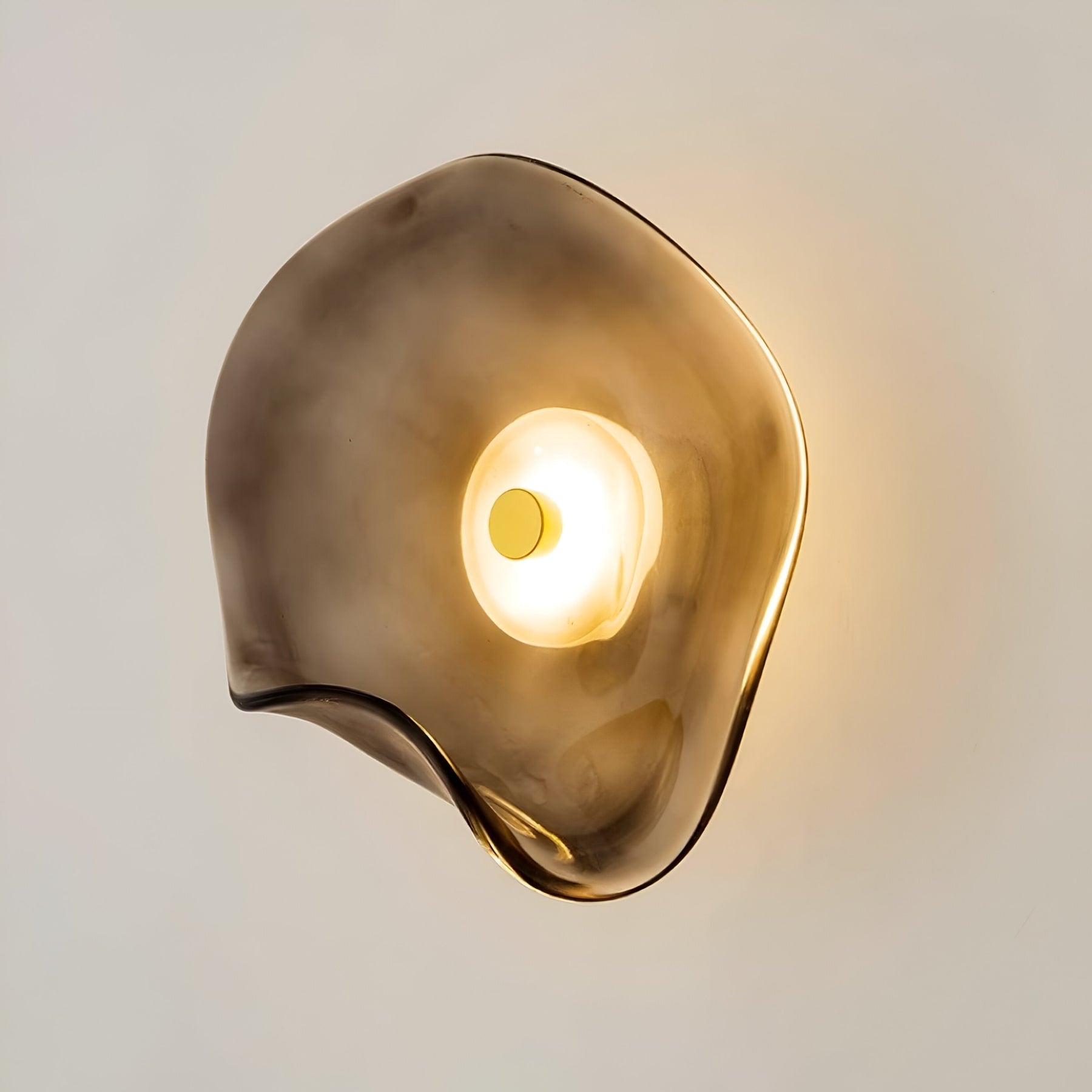 Modern Glass Wall Light With Warm LED Glow — Halden Lighting