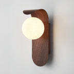 Modern Wood Wall Light With Tri-Colour LED Glow — Halden Lighting