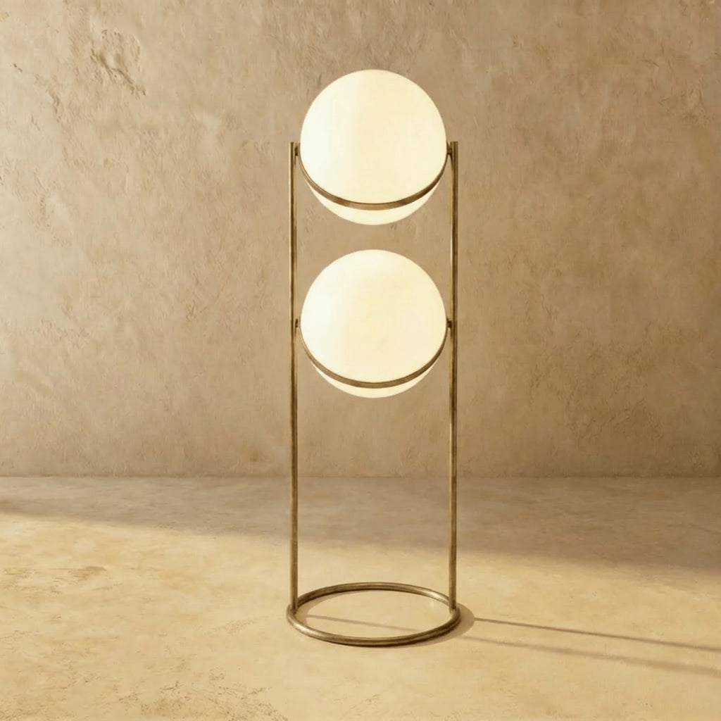 Modern Chrome Floor Lamp With Warm LED Glow for Living Room — Halden Lighting