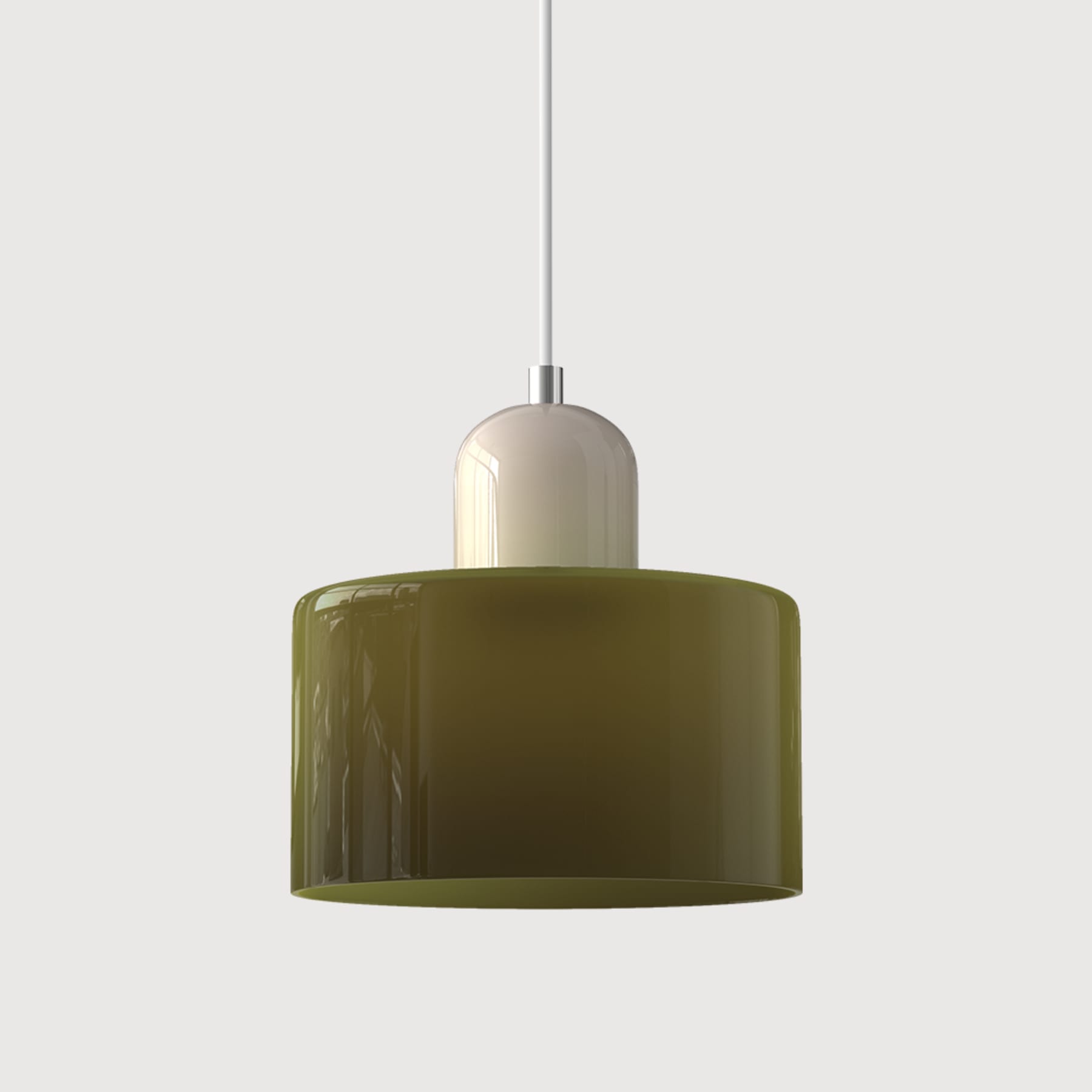 Modern Glass Pendant Light for Kitchen and Dining Room in Army Green — Halden Lighting