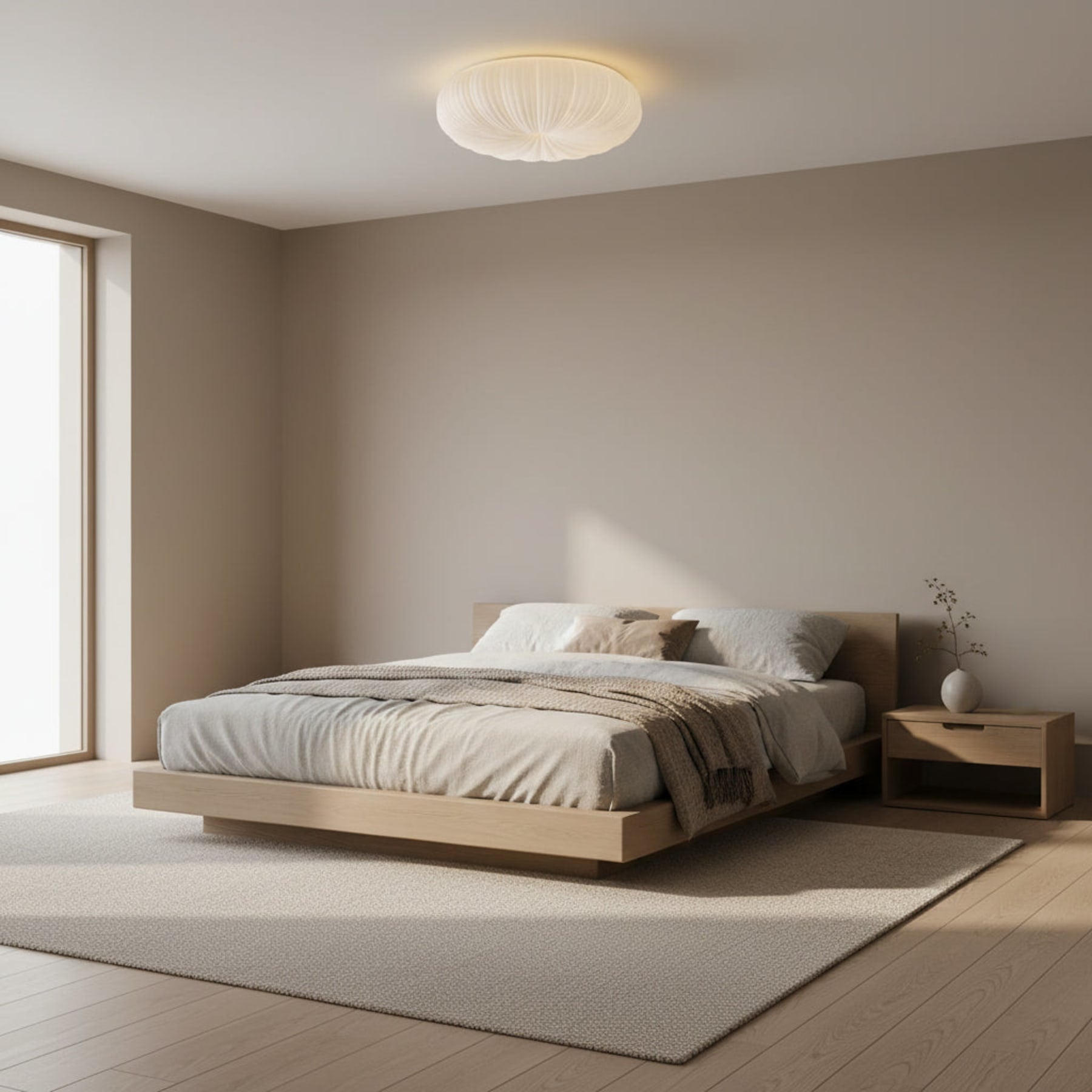 Modern Round Flush Mount Ceiling Light for Living Room — Halden Lighting