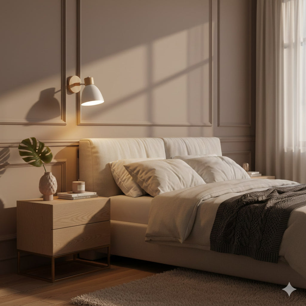 Modern Wood Wall Light With Matte Finish — Halden Lighting