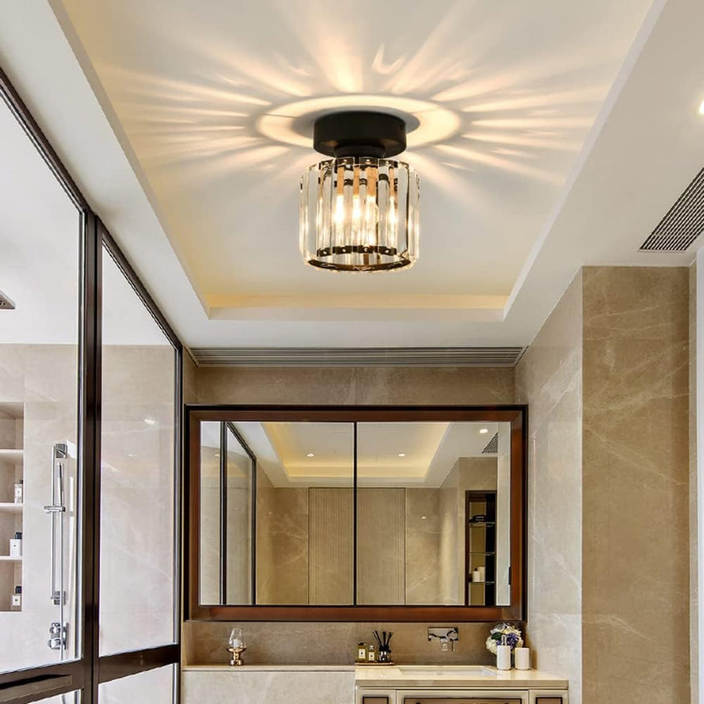 Modern Acrylic Semi-Flush Mount Ceiling Light for Living Room — Halden Lighting