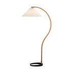 Scandinavian Wood Floor Lamp With Warm LED Glow for Living Room — Halden Lighting