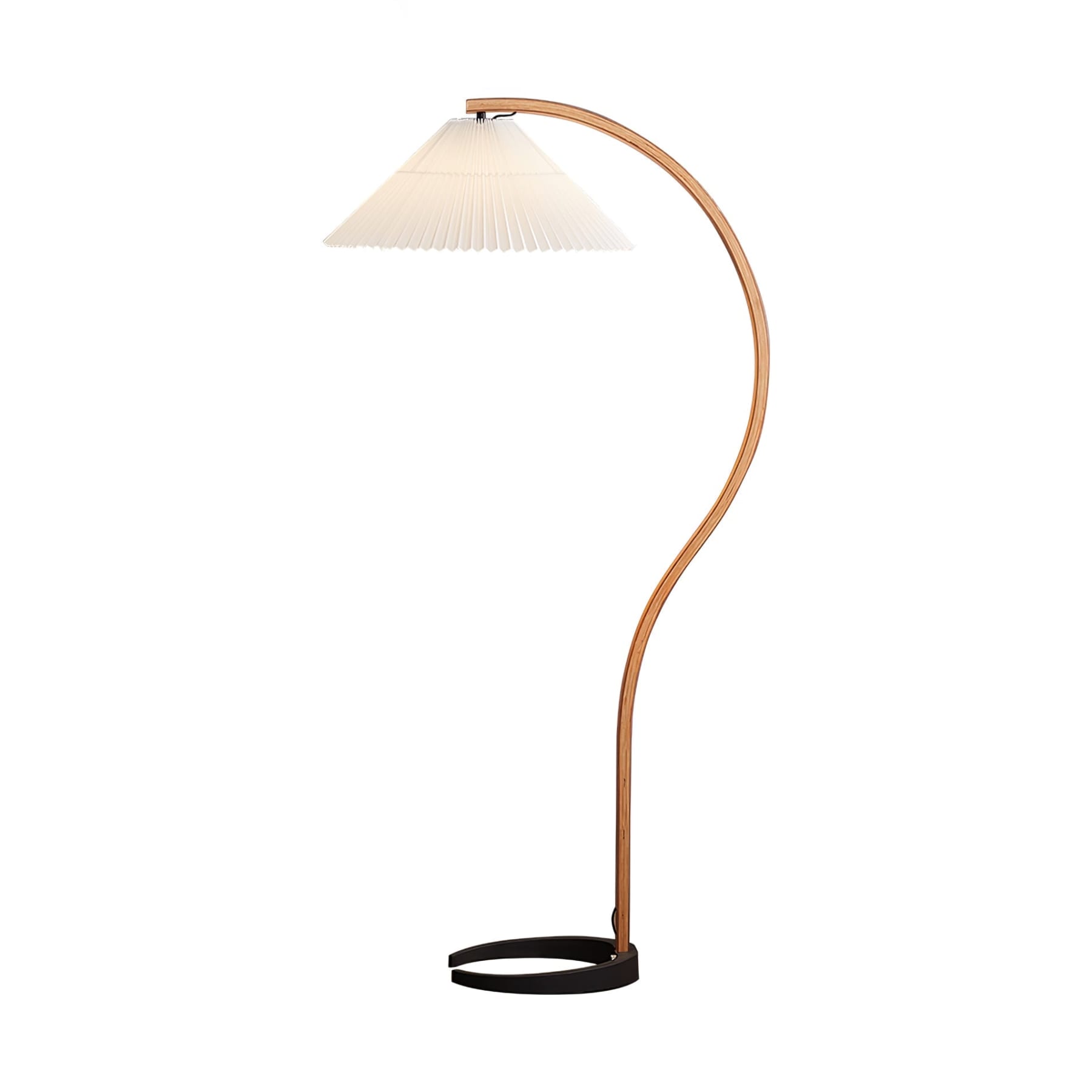 Scandinavian Wood Floor Lamp With Warm LED Glow for Living Room — Halden Lighting