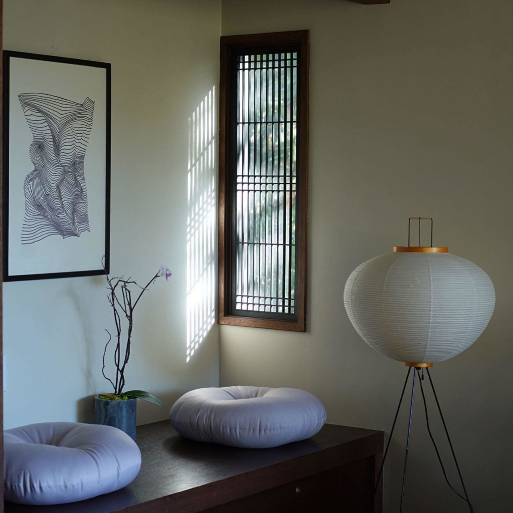 Modern Rice Paper Floor Lamp for Living Room and Bedroom — Halden Lighting
