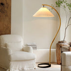 Scandinavian Wood Floor Lamp With Warm LED Glow for Living Room — Halden Lighting