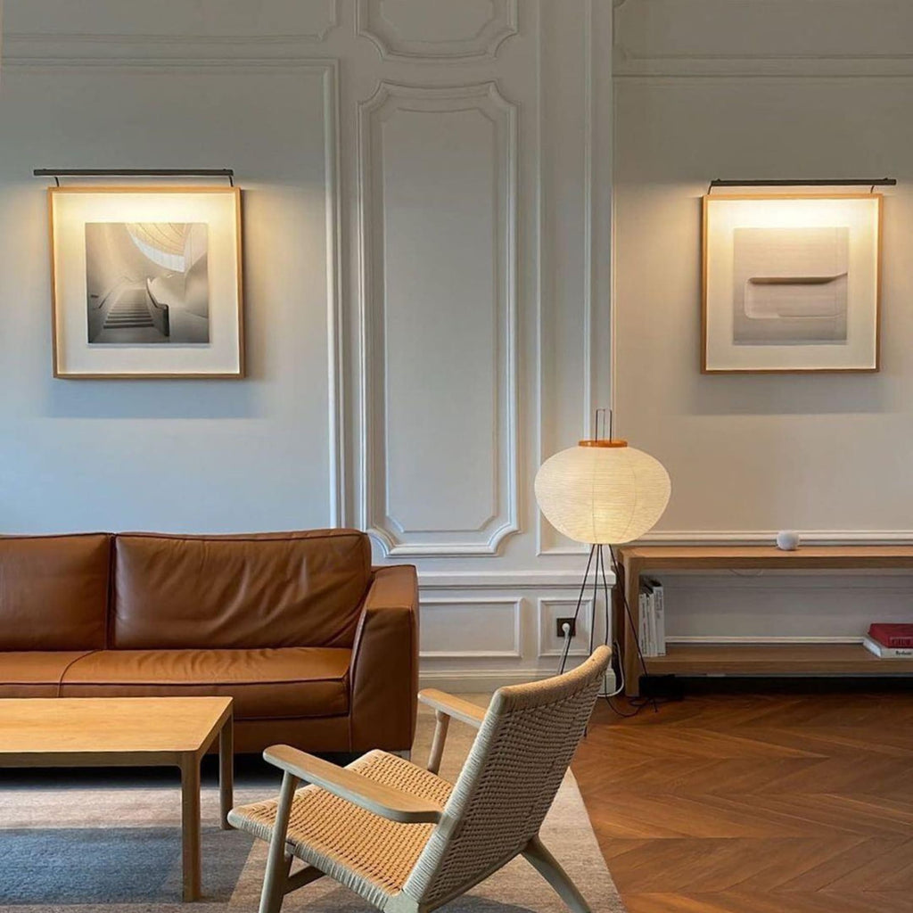 Modern Rice Paper Floor Lamp for Living Room and Bedroom — Halden Lighting