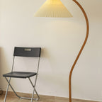 Scandinavian Wood Floor Lamp With Warm LED Glow for Living Room — Halden Lighting