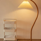 Scandinavian Wood Floor Lamp With Warm LED Glow for Living Room — Halden Lighting