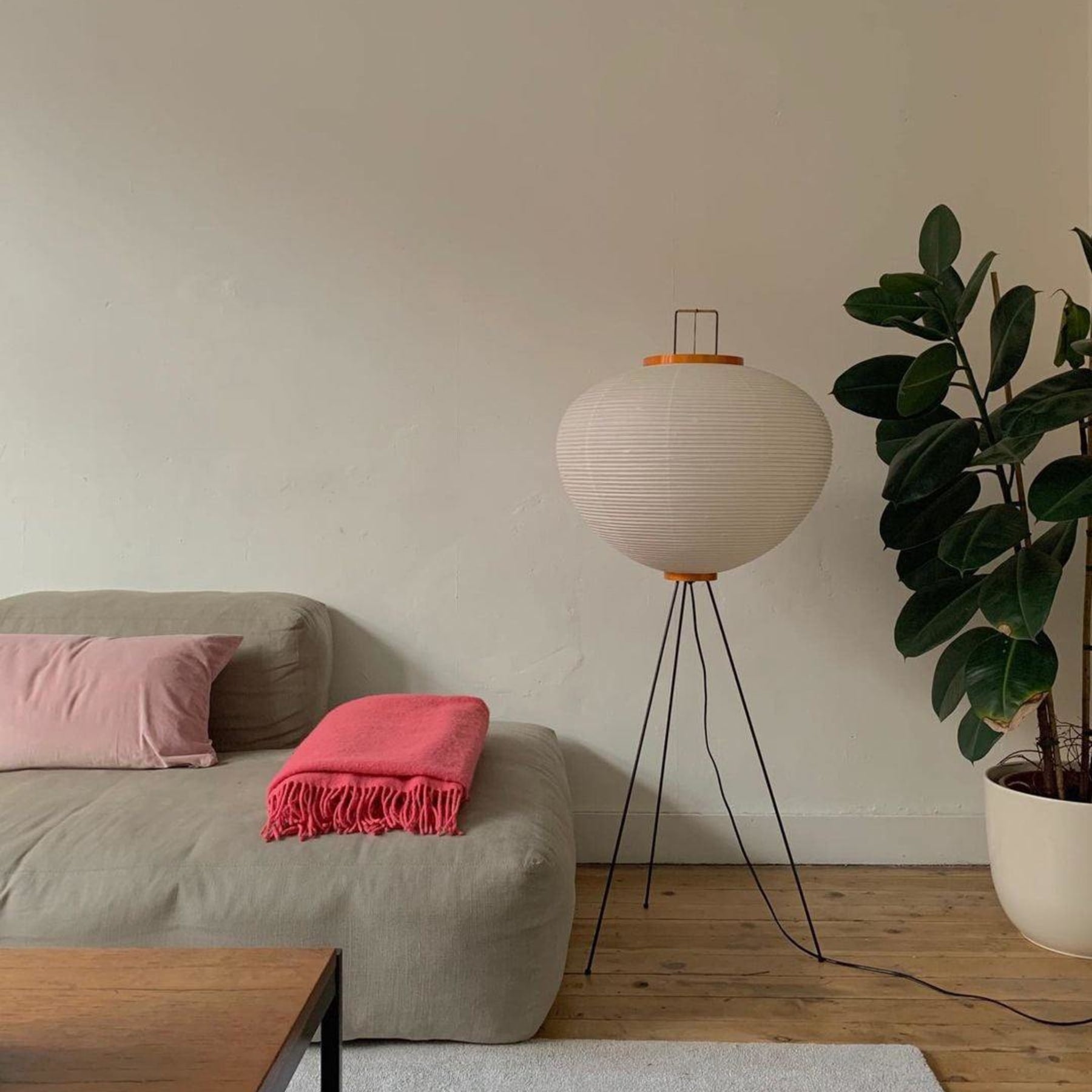 Modern Rice Paper Floor Lamp for Living Room and Bedroom — Halden Lighting