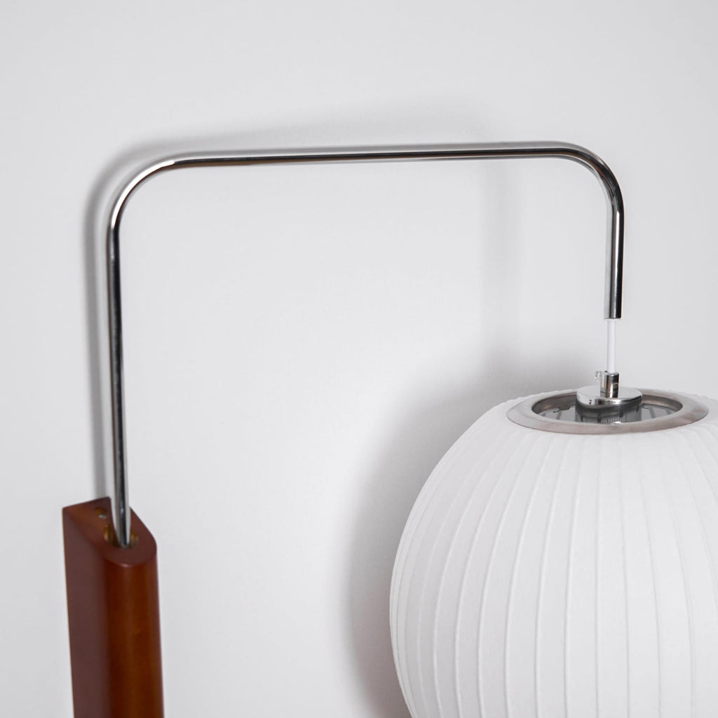 Retro Silk and Walnut Wall Light With Warm LED Glow — Halden Lighting