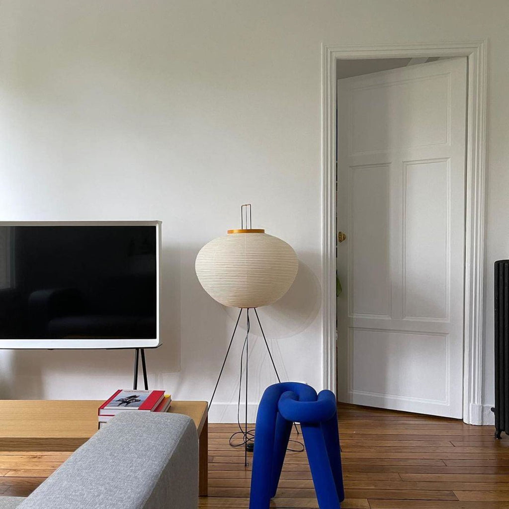 Modern Rice Paper Floor Lamp for Living Room and Bedroom — Halden Lighting