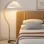 Scandinavian Wood Floor Lamp With Warm LED Glow for Living Room — Halden Lighting