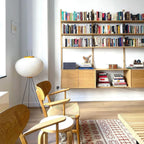 Modern Rice Paper Floor Lamp for Living Room and Bedroom — Halden Lighting