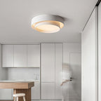 Modern Metal Flush Mount Ceiling Light With Cool Daylight Glow — Halden Lighting