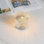 Modern Crystal Table Lamp With Warm LED Glow for Living Room — Halden Lighting