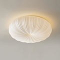 Modern Round Flush Mount Ceiling Light for Living Room in White — Halden Lighting