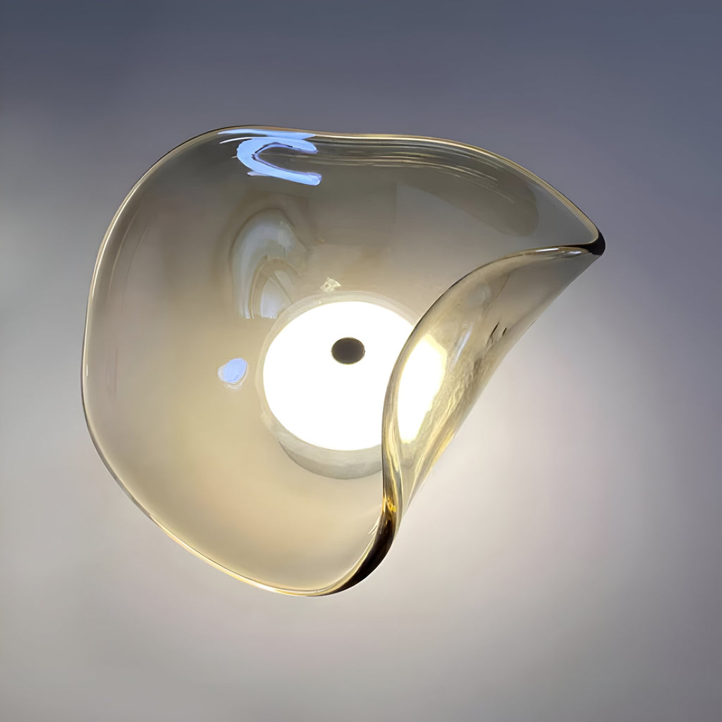 Modern Glass Wall Light With Warm LED Glow — Halden Lighting