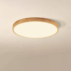 Scandinavian Wood Flush Mount Ceiling Light With Integrated LED — Halden Lighting