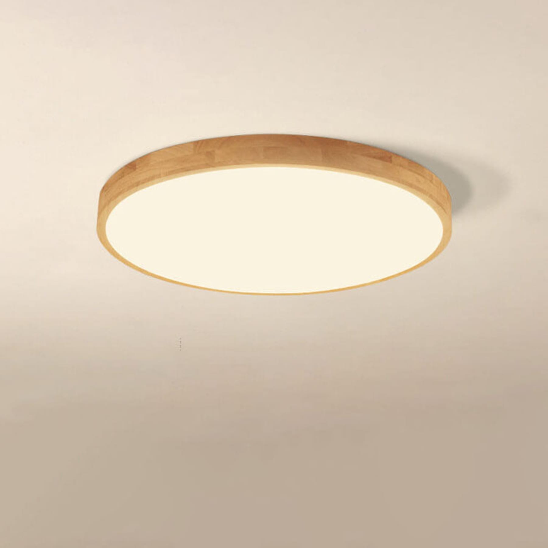 Scandinavian Wood Flush Mount Ceiling Light With Integrated LED — Halden Lighting