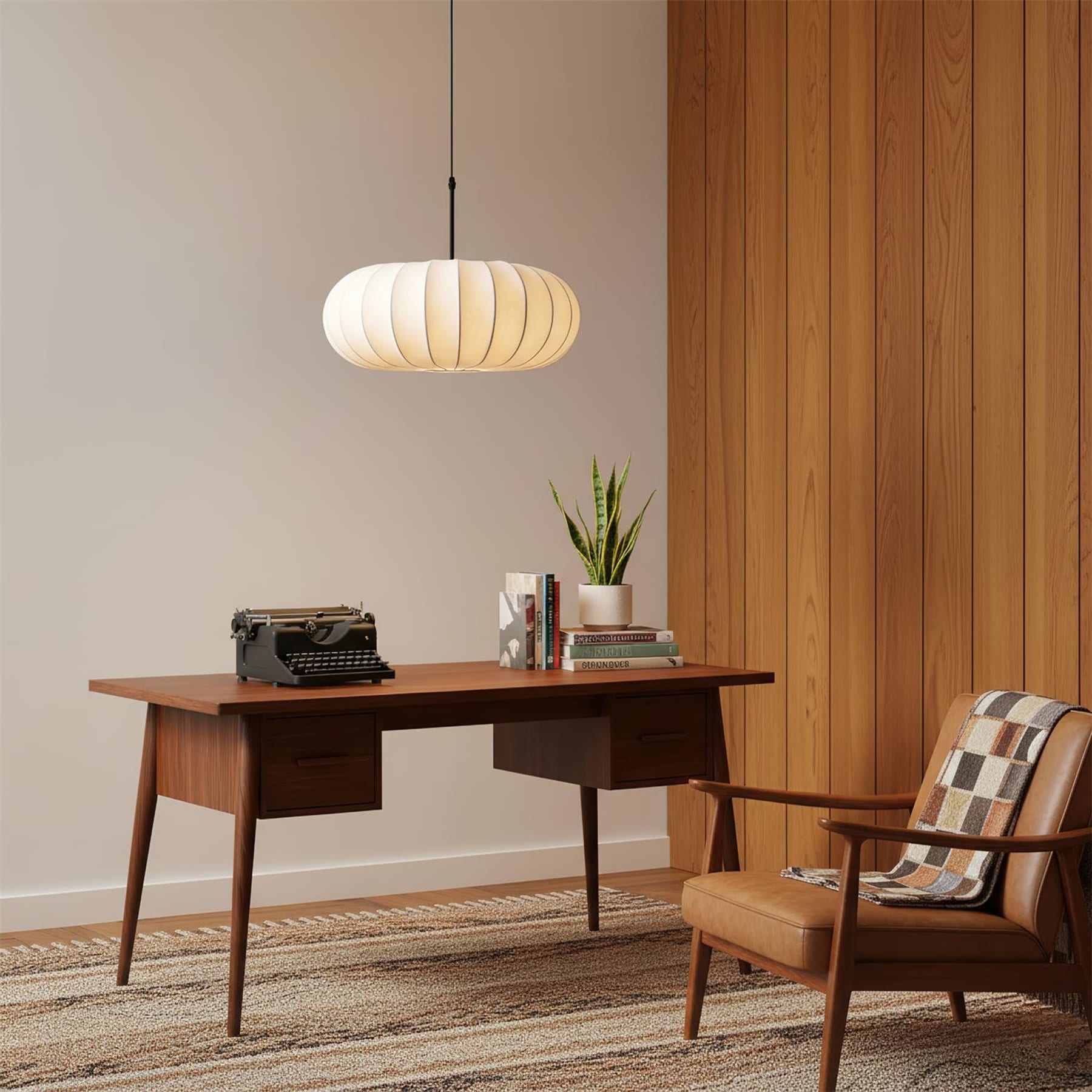 Modern Fabric Pendant Light for Living and Dining Rooms — Halden Lighting