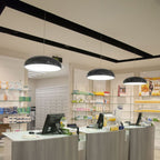 Modern Metal Pendant Light With Tri-Colour LED For Dining Room — Halden Lighting