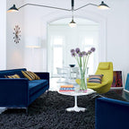 Modern Linear Metal Ceiling Light for Living Room — Halden Lighting