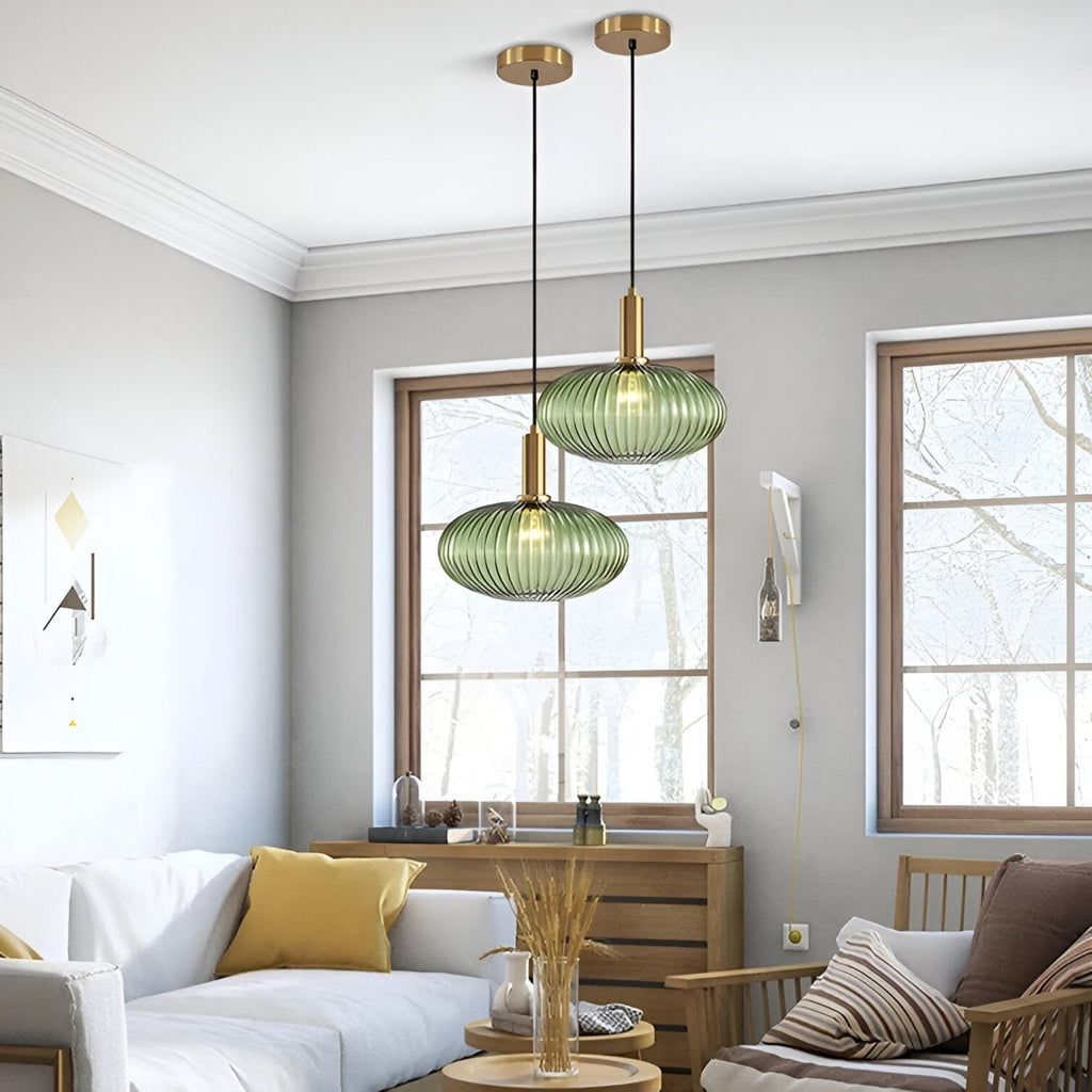 Modern Glass Pendant Light With Warm LED Glow — Halden Lighting