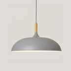 Modern Wrought Iron Pendant Light With Daylight Glow in Grey — Halden Lighting