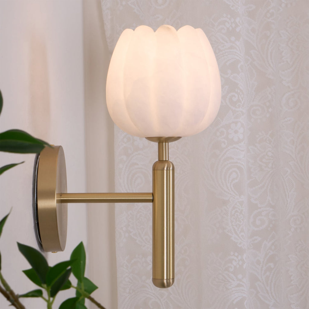 Modern Metal Wall Light With Integrated LED for Living Room — Halden Lighting
