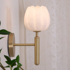 Modern Metal Wall Light With Integrated LED for Living Room — Halden Lighting