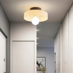 Retro Glass Flush Mount Ceiling Light With Warm LED Glow — Halden Lighting