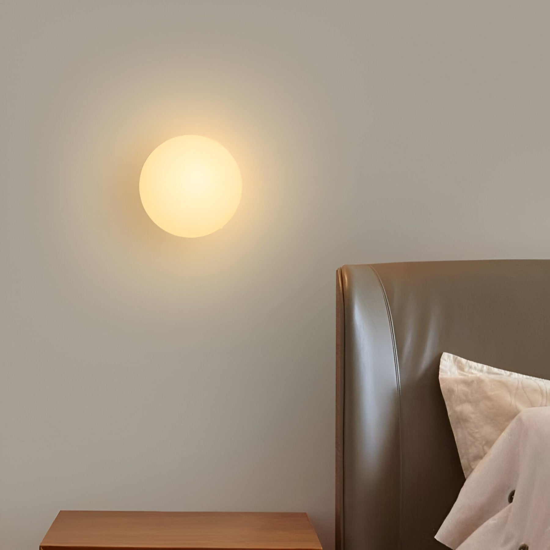 Modern Glass Wall Light With Warm LED Glow — Halden Lighting