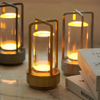 Modern Metal Rechargeable Table Lamp With Tri-Colour Dimming — Halden Lighting