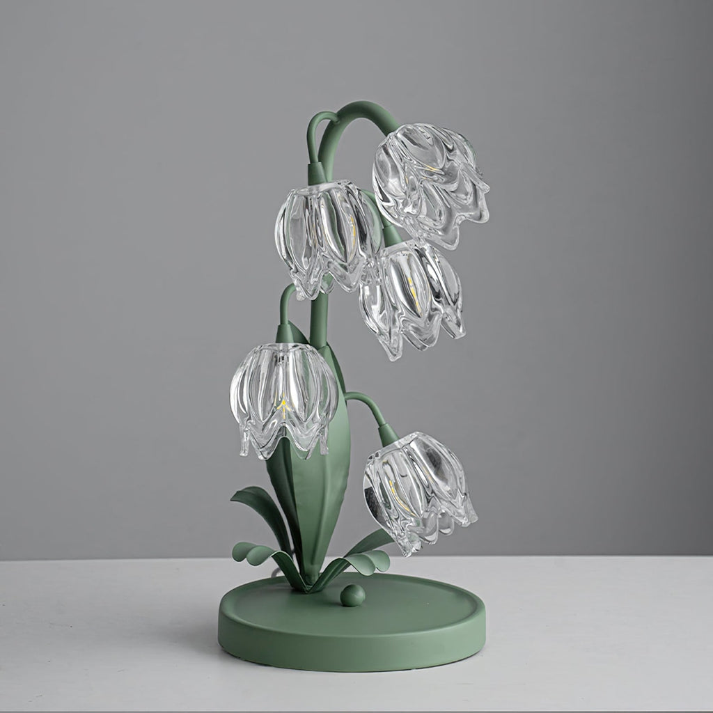 Retro Glass Table Lamp With Warm LED Glow — Halden Lighting
