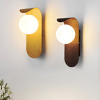 Modern Wood Wall Light With Tri-Colour LED Glow — Halden Lighting