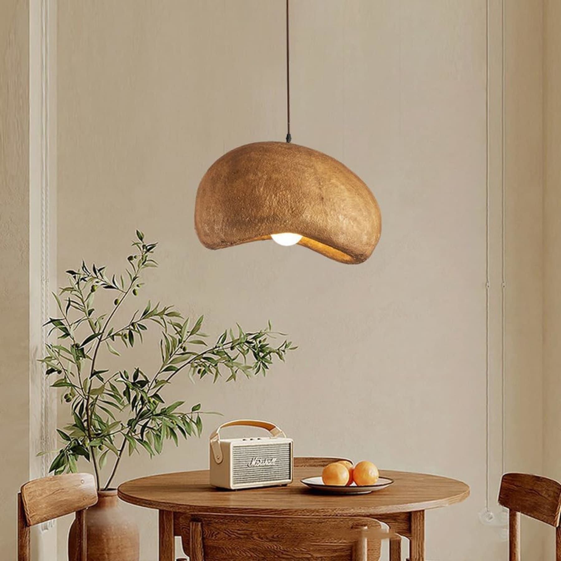 Modern Matte Resin Pendant Light for Living Room — Halden Lighting