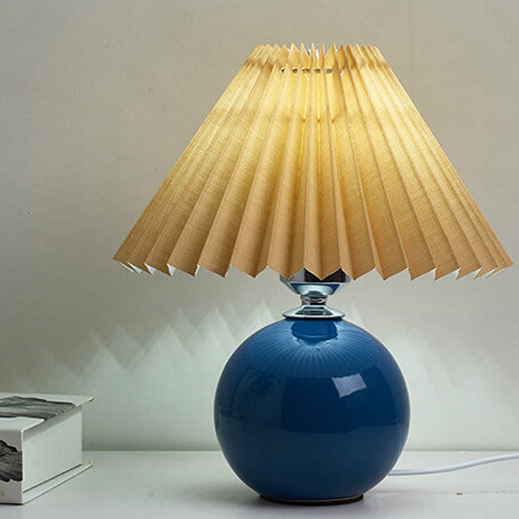 Retro Ceramic Table Lamp With Warm LED Glow — Halden Lighting