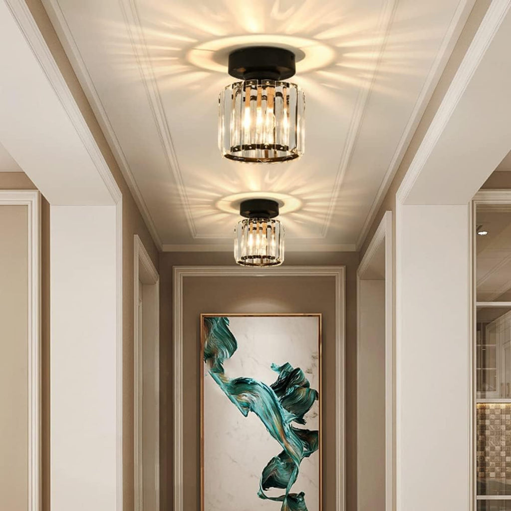 Modern Acrylic Semi-Flush Mount Ceiling Light for Living Room — Halden Lighting