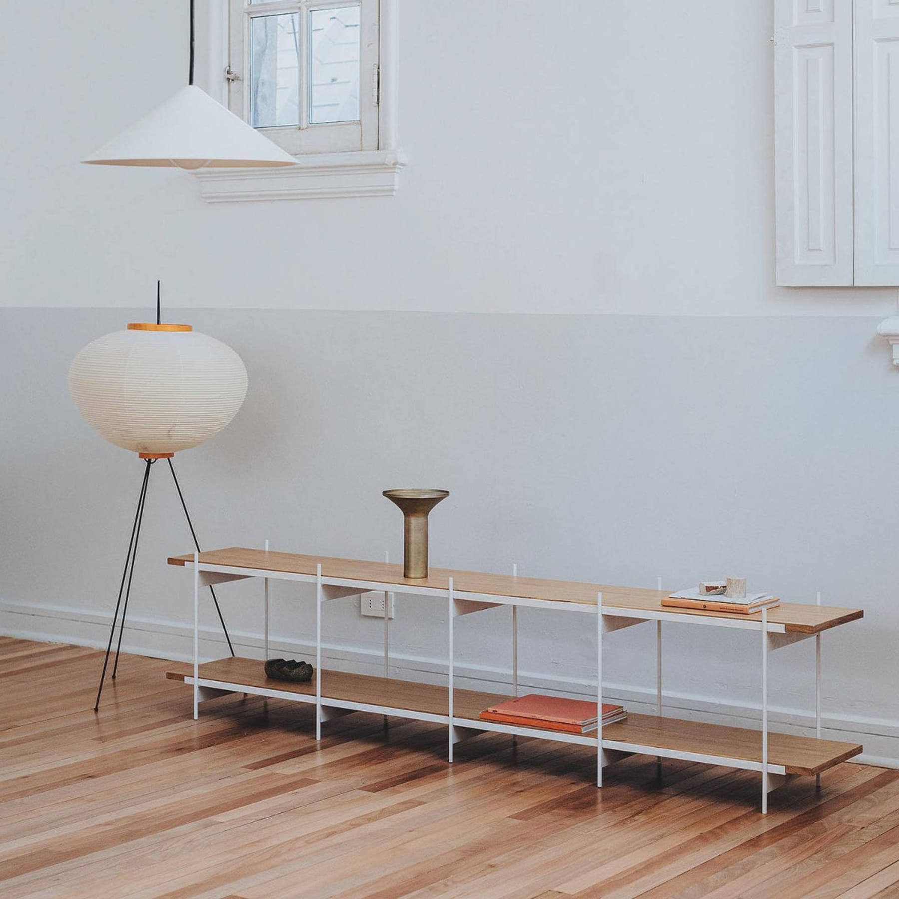 Modern Rice Paper Floor Lamp for Living Room and Bedroom — Halden Lighting