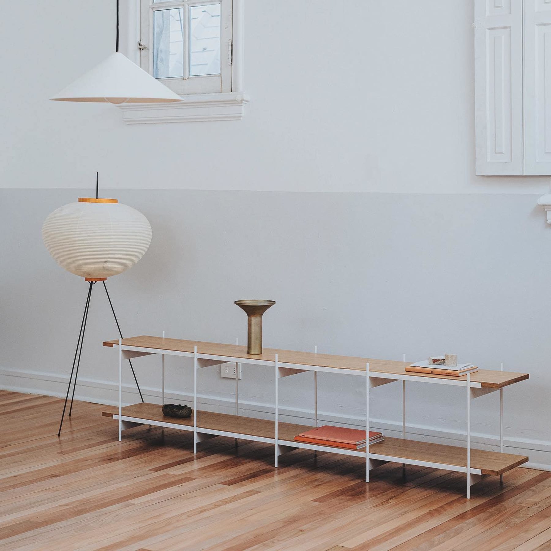 Modern Rice Paper Floor Lamp for Living Room and Bedroom — Halden Lighting