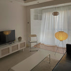 Modern Rice Paper Floor Lamp for Living Room and Bedroom — Halden Lighting