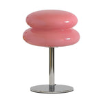 Retro Glass Table Lamp With USB Plug-In Power for Living Room in Pink — Halden Lighting