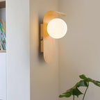 Modern Wood Wall Light With Tri-Colour LED Glow — Halden Lighting