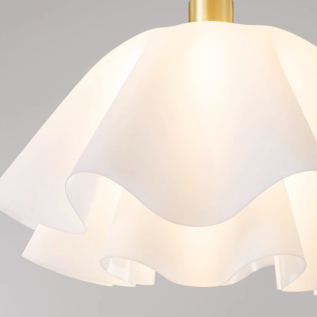 Modern Copper and Acrylic Semi-Flush Ceiling Light With Dimmable Glow — Halden Lighting