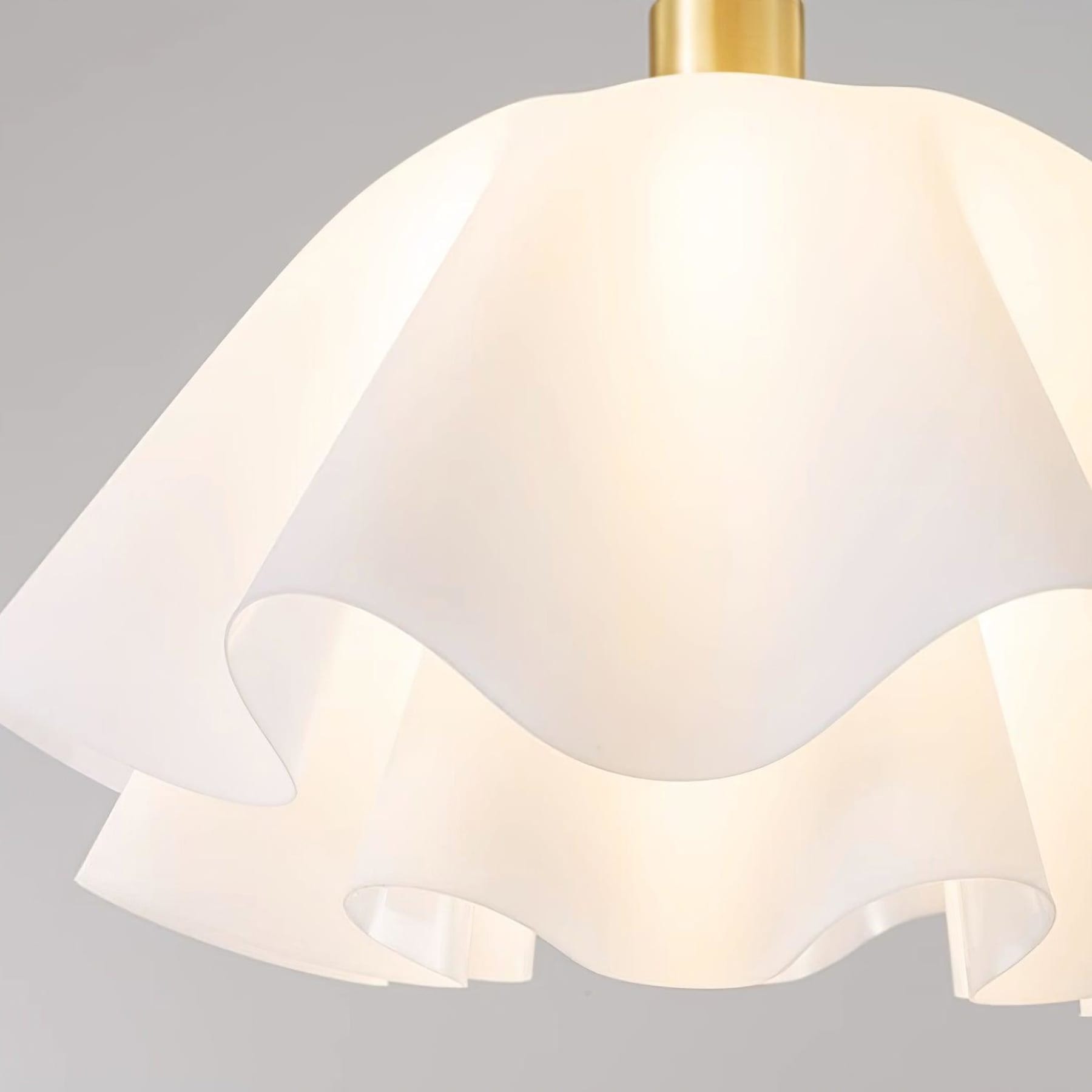 Modern Copper and Acrylic Semi-Flush Ceiling Light With Dimmable Glow — Halden Lighting